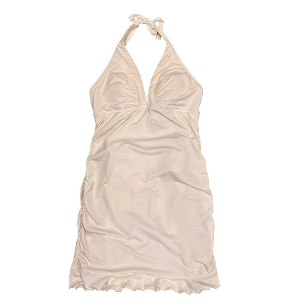 Athleta Shirrendipity Halter Swim Dress Size M